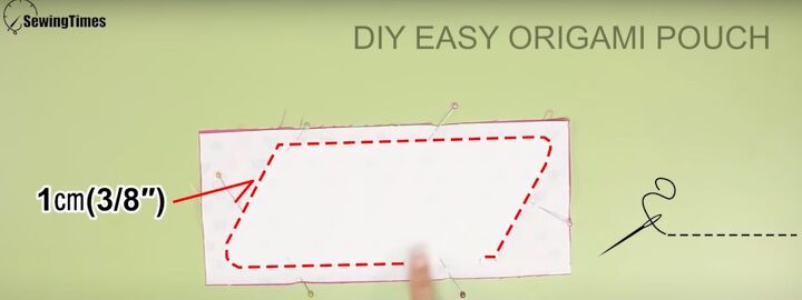 sew the perfect gift 5 easy sew gift ideas with step by step videos, Rhomboid pattern for the origami pouch