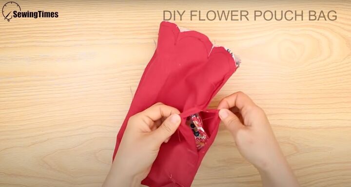 sew the perfect gift 5 easy sew gift ideas with step by step videos, Flipping the bag through the opening