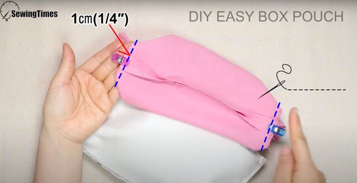sew the perfect gift 5 easy sew gift ideas with step by step videos, Pinching the unsewn corners
