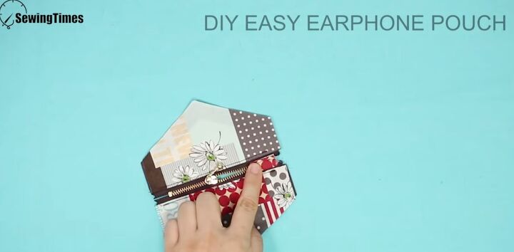 sew the perfect gift 5 easy sew gift ideas with step by step videos, Folding and sewing the earphone pouch