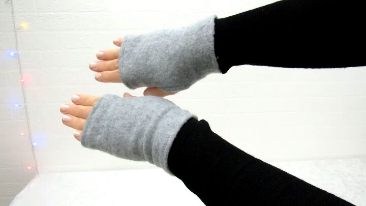 how to make fleece fingerless gloves in 3 super simple steps, DIY fingerless gloves