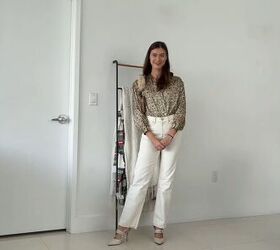 20 nice outfits with white jeans for all seasons yes even winter, White jeans with a floral blouse