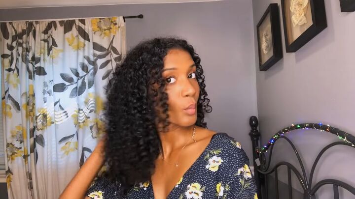 how to make use a greek yogurt hair mask for natural curls, Results of the yogurt hair mask on wet hair