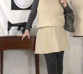 a sweater dress