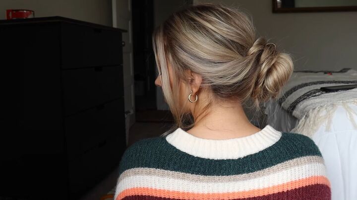 5 easy holiday hairstyles ponytails braided updos chignons more, Easy updo for the holidays