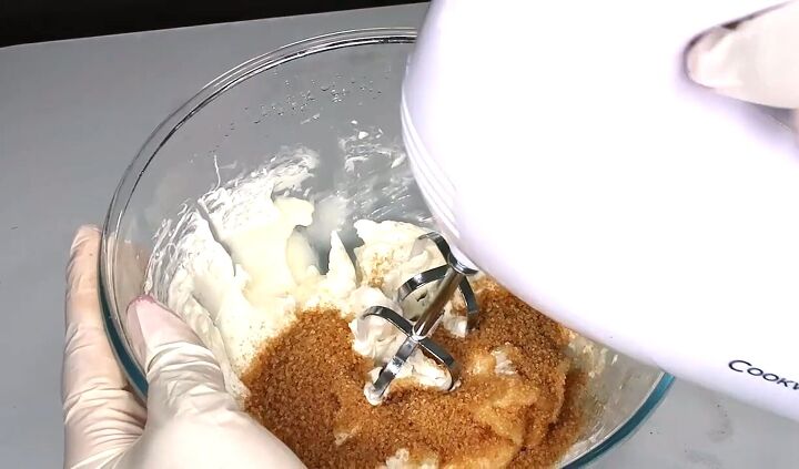 homemade whipped body scrub recipe with butters oils lemon scent, Whisking the whipped sugar body scrub