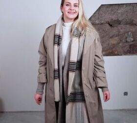 how to use your summer wardrobe to create basic outfits for winter, Wearing a trench coat in the winter