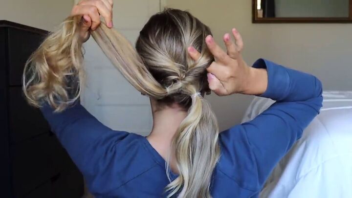 try this easy updo hair hack for a sophisticated elegant hairstyle, Easy updo hack for long hair