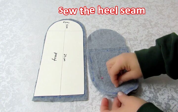 how to make fleece slipper socks to keep your toes cozy this winter, Pinning the DIY fleece socks