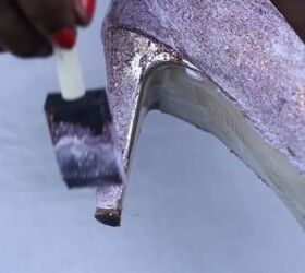 revive your peeling heels by turning them into diy glitter shoes, Making DIY glitter high heels