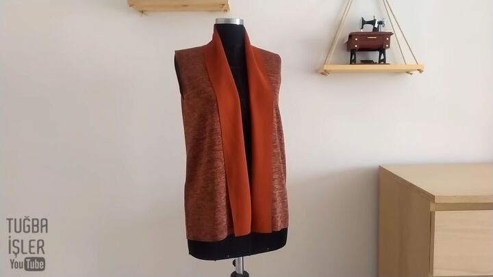 how to sew a cozy diy shawl vest perfect for winter, DIY shawl vest