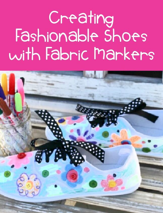 creating fashionable shoes with fabric markers