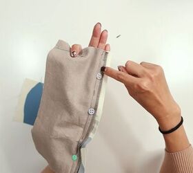 how to sew an invisible zipper a step by step tutorial, Making the lining fabric show