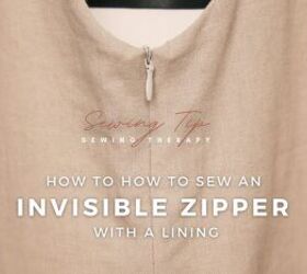 How to Sew An Invisible Zipper With A Lining 