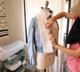 how to make a diy sherpa denim jacket with a sherpa collar lining, How to make a DIY Sherpa lined jacket