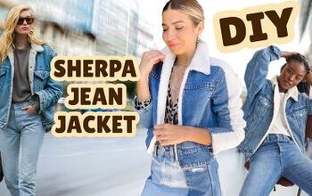 How to Make a DIY Sherpa Denim Jacket With a Sherpa Collar & Lining