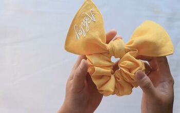 How to Make a Bow Scrunchie With Personalized Name Embroidery