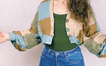 How to Make a DIY Patchwork Cardigan Using Old Scraps of Fabric