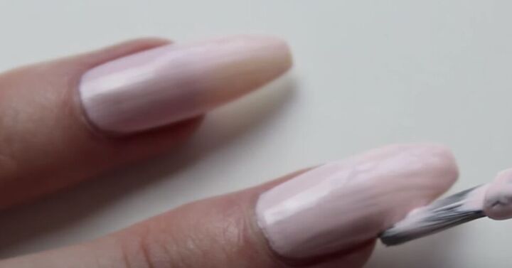 how to care for long natural nails to keep them strong healthy, Wrapping the nail edges with nail polish