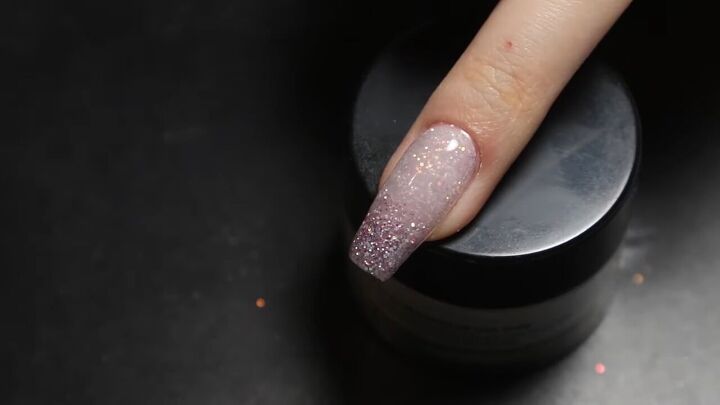 3 easy dip powder nail ideas french glitter ombre marble nails, Glitter ombre dip powder nails