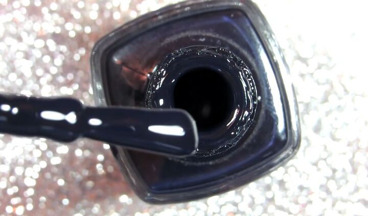 how to wear dark nail polish step by step nail polish painting tips, Preparing the brush with nail polish
