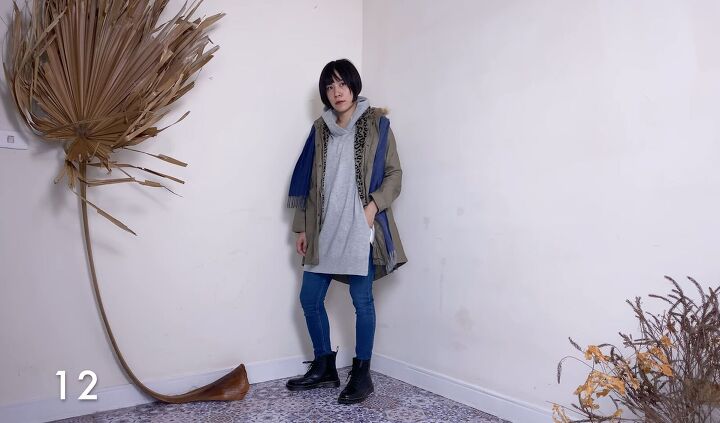14 cool ways to style parka outfits grungy casual feminine more, Classic grungy parka outfit