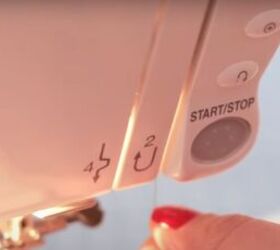 basic sewing skills how to thread a sewing machine step by step, Following the arrows on your sewing machine