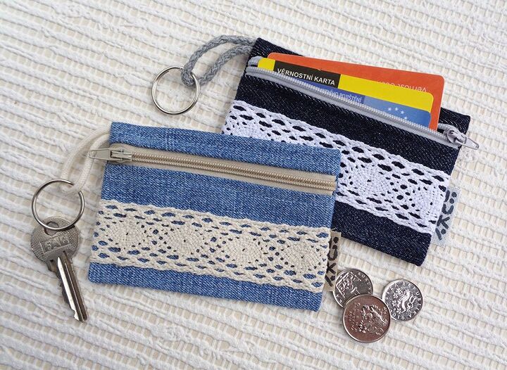 handy zipper pouch, You can add some lace