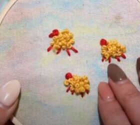 how to embroider clothes by hand using 3 basic stitches, How to embroider clothes with a French knot