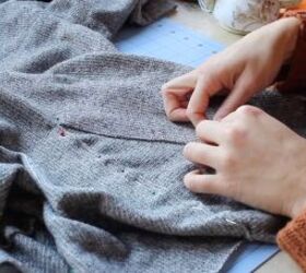 how to make a diy cropped sweater fix an unflattering fit, DIY cropped sweater tutorial