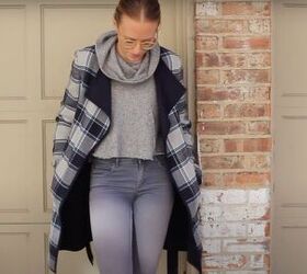 how to make a diy cropped sweater fix an unflattering fit, DIY cropped sweater outfit