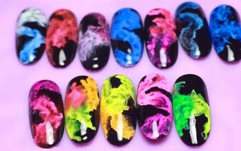 How to Do Funky Neon Smoke Nail Art Using 3 Different Methods