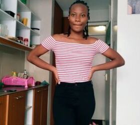 How to Make a No-Sew DIY Off-Shoulder Top From T-Shirt in Just 10mins