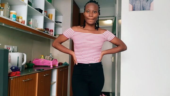 how to make a no sew diy off shoulder top from t shirt in just 10mins, No sew off shoulder top