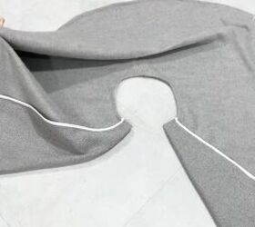 how to sew a circle coat a cozy short coat perfect for winter, Pinning the marks together