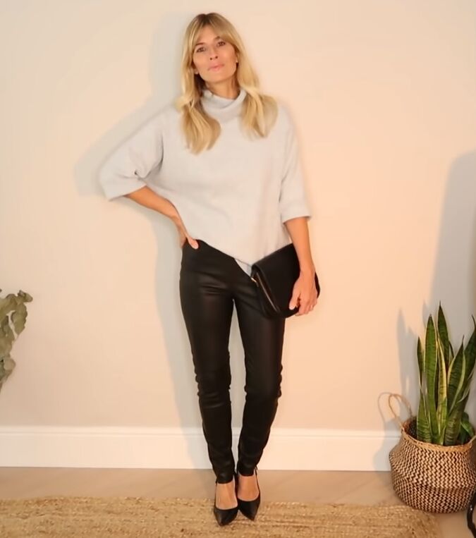 5 chic leather trousers outfit ideas how to style your leather pants, Casual outfits with leather trousers