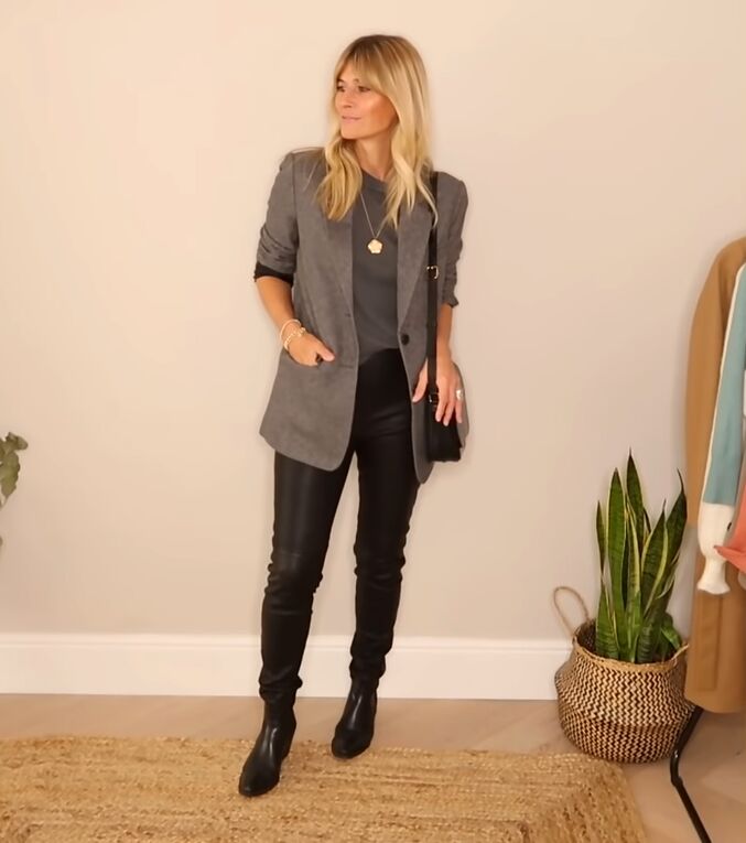 5 chic leather trousers outfit ideas how to style your leather pants, What do you wear with leather trousers
