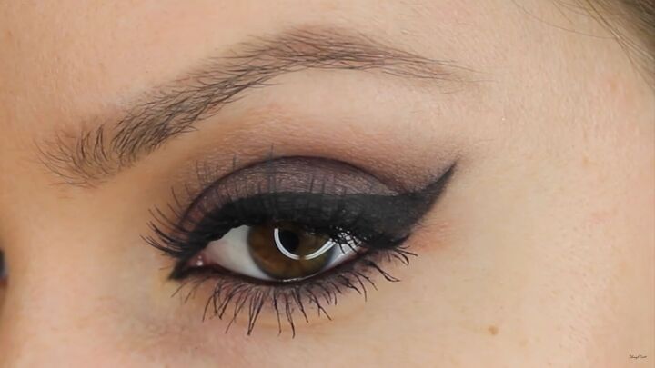how to use eyeliner eyeshadow stencils to get perfect eye makeup, Results of the eyeliner and eyeshadow stencil