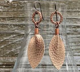 How to Make Pretty DIY Leather Leaf Earrings in Just 5 Minutes