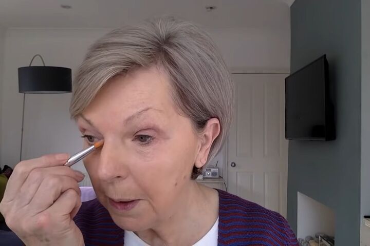 everything you need to know about foundation for an older face, Applying concealer with a brush