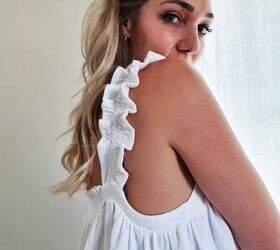 how to frilly shoulder straps 2 ways using shirring and cased elast