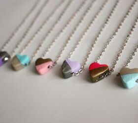 DIY Hand-Painted Clay Heart Necklaces