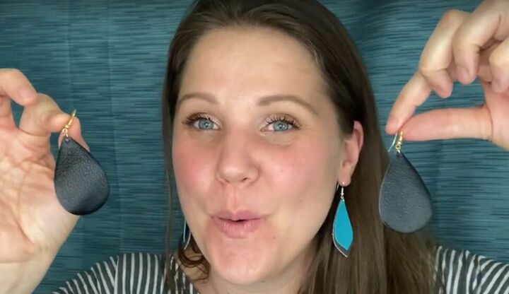 how to make faux leather earrings without a cricut try die cutting, DIY faux leather earrings without a Cricut
