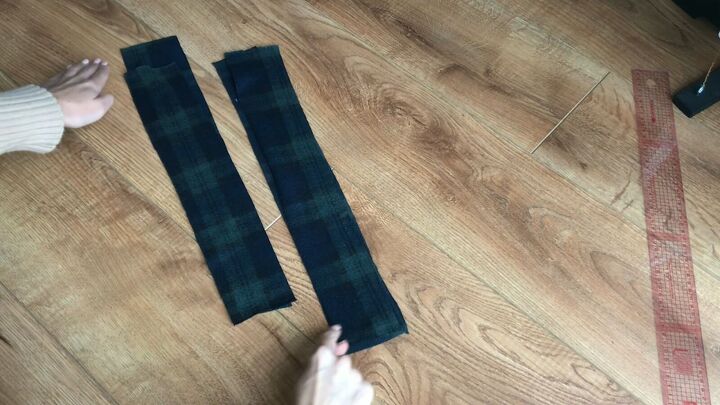 how to make a suspender skirt out of men s pajama pants, How to make a skirt with suspenders