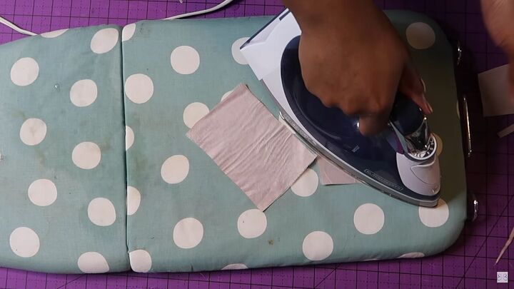 how to make a diy lace up shirt with eyelets inspired by shein, Fusing interfacing to the fabric with an iron