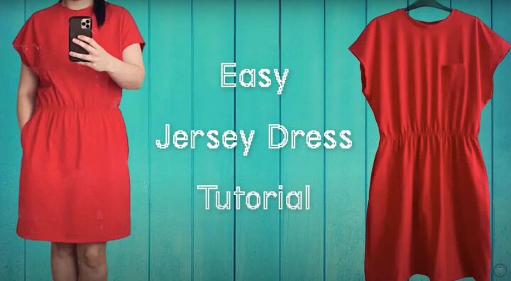 diy jersey dress how to make a simple jersey dress with pockets, DIY jersey dress