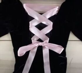 jocelyn antoinette can i make 2 diy reformation dresses for 10, Threading ribbon through the back of the dress