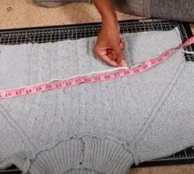 how to easily make a cute diy cropped sweater in 3 simple steps, Measuring the elastic to fit your waist