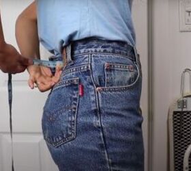 how to take in jeans the proper way for a perfect fit, Measuring how much to take in