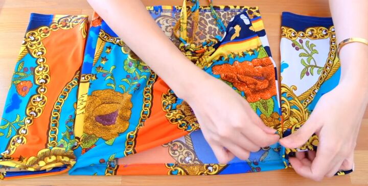 how to make a cute diy ruched drawstring top out of old clothes, Attaching the sleeves to the top
